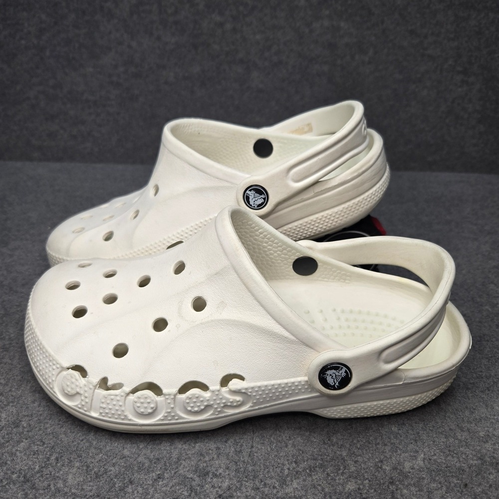 Crocs Baya Clogs White Slip On Comfort Sandals Mens 5 Womens 7 Unisex